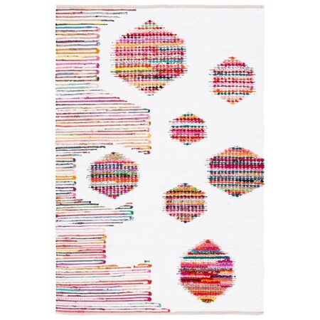 Safavieh 4 x 6 ft. Montauk Flat Weave Rectangle Area Rug Ivory & Red MTK814A-4